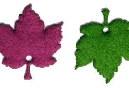 Ahornblätter, 2-farbig, aus Filz gestanzt - herbst-filzaccessoires, everyday-filzaccessoires, filzaccessoires