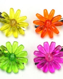Blüte mit Clip, aus Acryl, 6 Stück - unkategorisiert