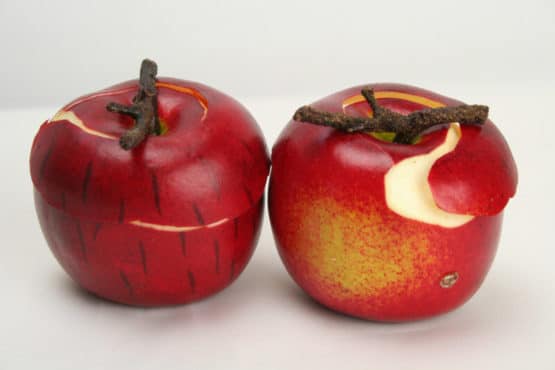 Deko-Apfel, angeschnitten, ca. 6 cm - dekoaccessoires, weihnachten-dekoaccessoires, herbst