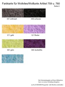 Farb&uuml;bersicht -