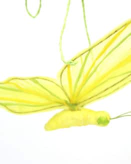 Schmetterling gelb-grün, ca 17 cm lang - fruehjahr, everyday-dekoaccessoires, dekoaccessoires