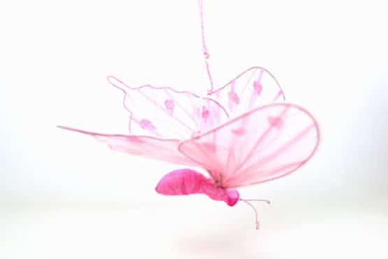 Schmetterling rosa-pink, ca 22 cm lang - dekoaccessoires, fruehjahr, everyday-dekoaccessoires