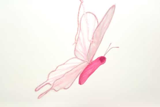 Schmetterling rosa-pink, ca 17 cm lang - dekoaccessoires, fruehjahr, everyday-dekoaccessoires